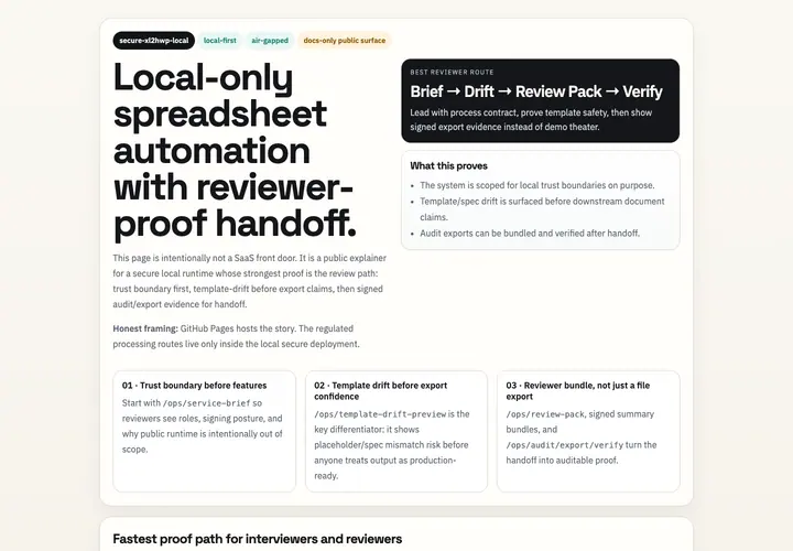 secure-xl2hwp-local system evidence preview