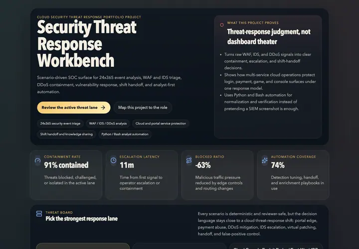 security-threat-response-workbench system evidence preview